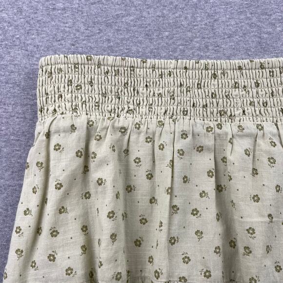 NWOT BP Nordstrom Green Disty Floral Tiered Cotton Skirt Fairy Soft Grunge Boho - Picture 9 of 10